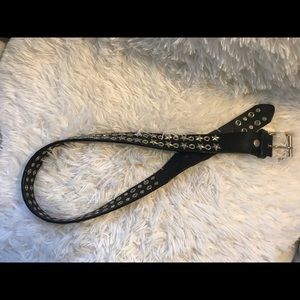 Genuine leather star studded belt hot topic 32